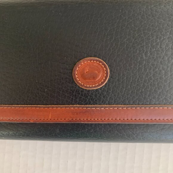 Vtg Dooney & Bourke All Weather Leather Pebbled Checkbook Wallet Coin purse - Picture 2 of 13
